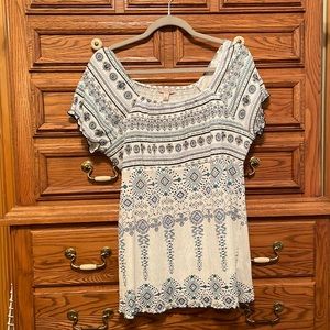 Smocked short sleeve top - size XL